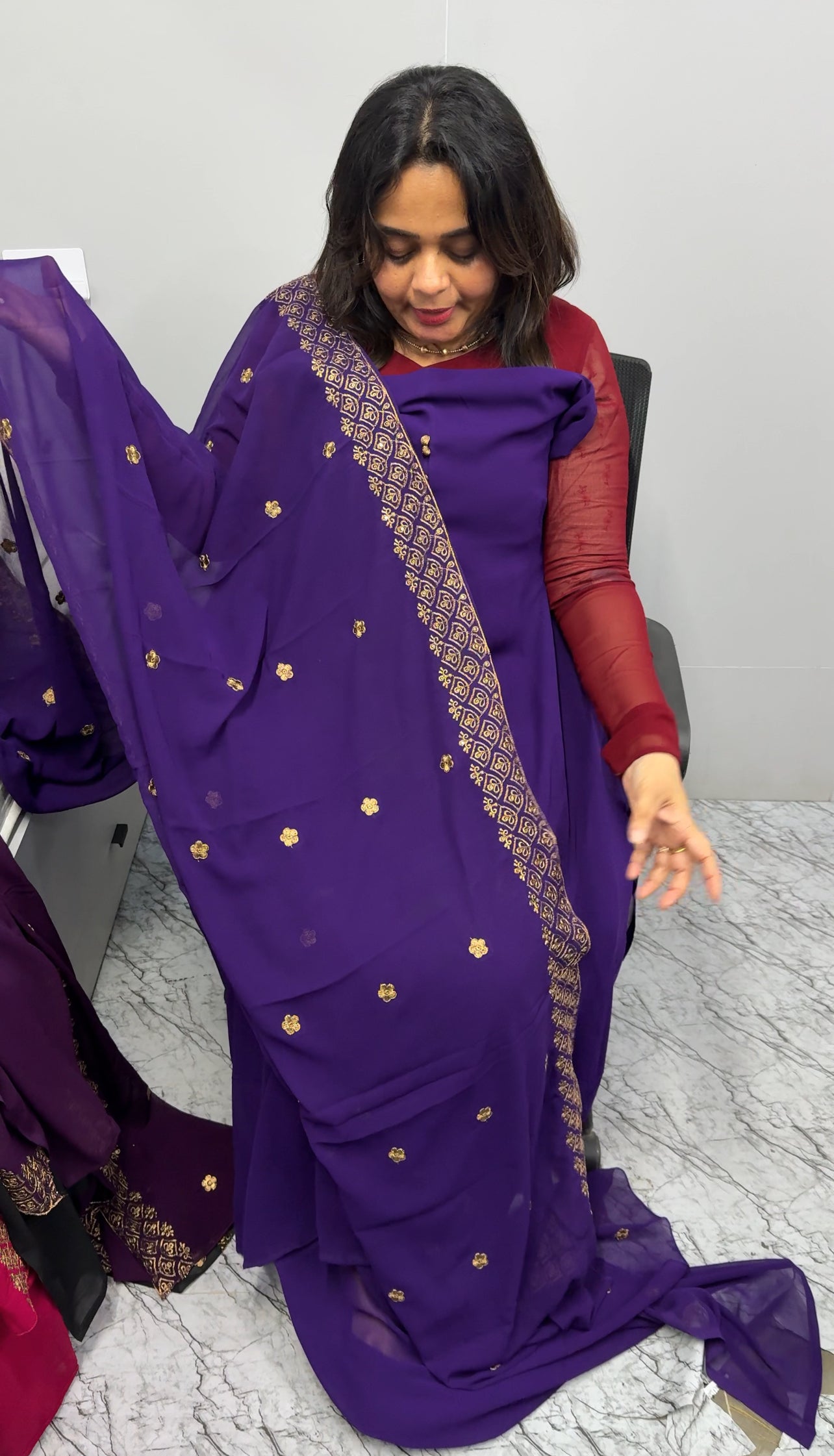 FORWARD GEORGETTE UNSTITCHED SALWAR SUITS - IHA 26940