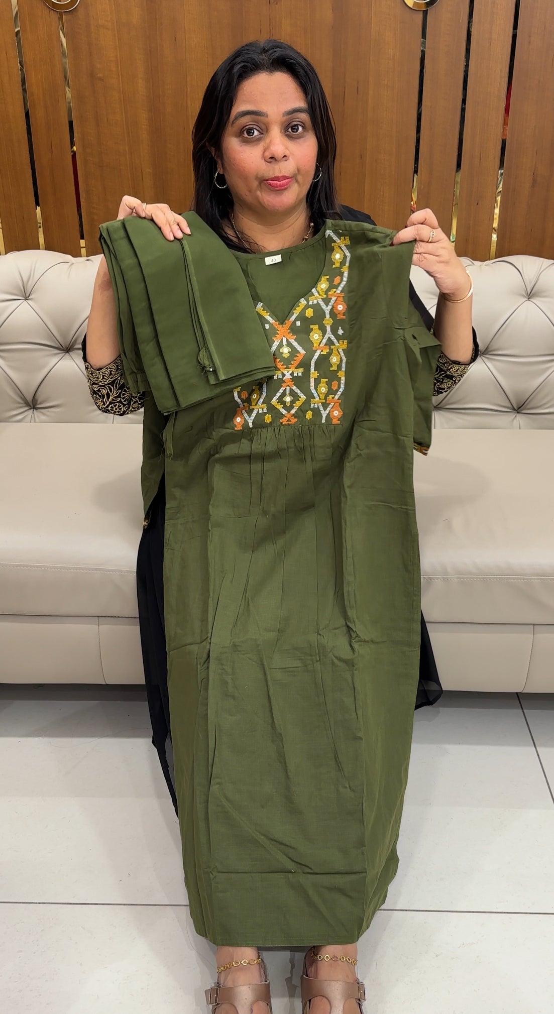 COTTON TOP, BOTTOM AND DUPATTA - IHA 27105