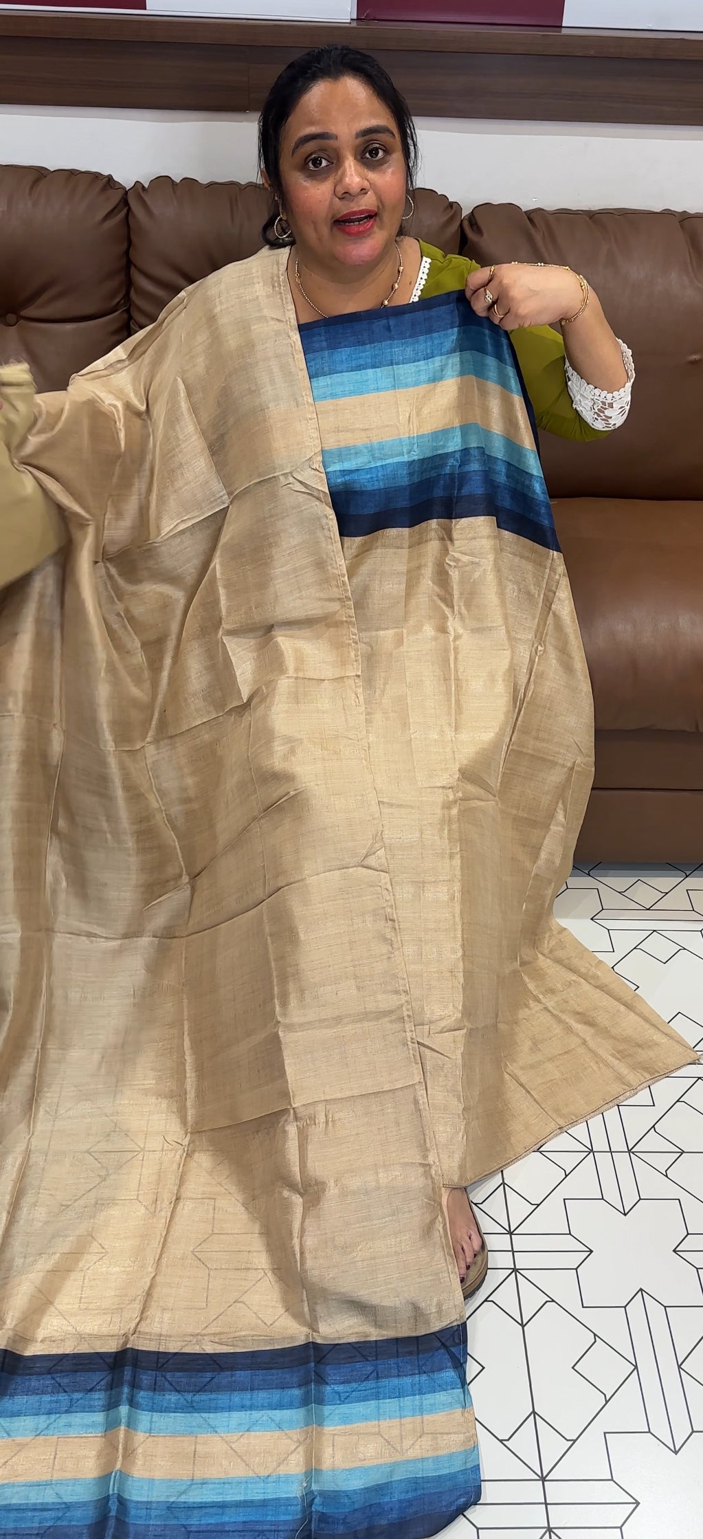SEMI RAW SILK UNSTITCHED SALWAR SUITS - IHA 26300