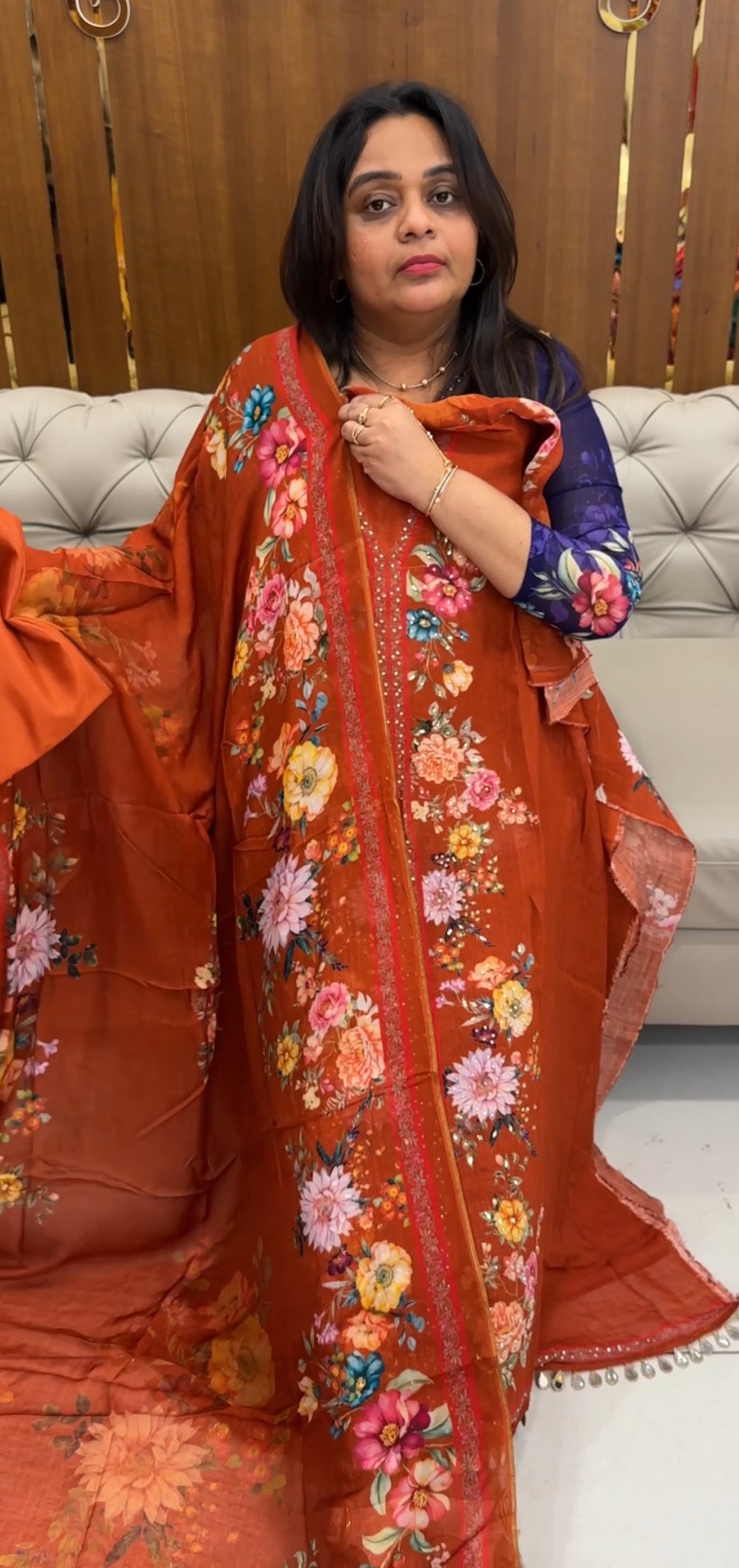 FORWARD PRINTED LINEN UNSTITCHED SALWAR SUITS - IHA 26864