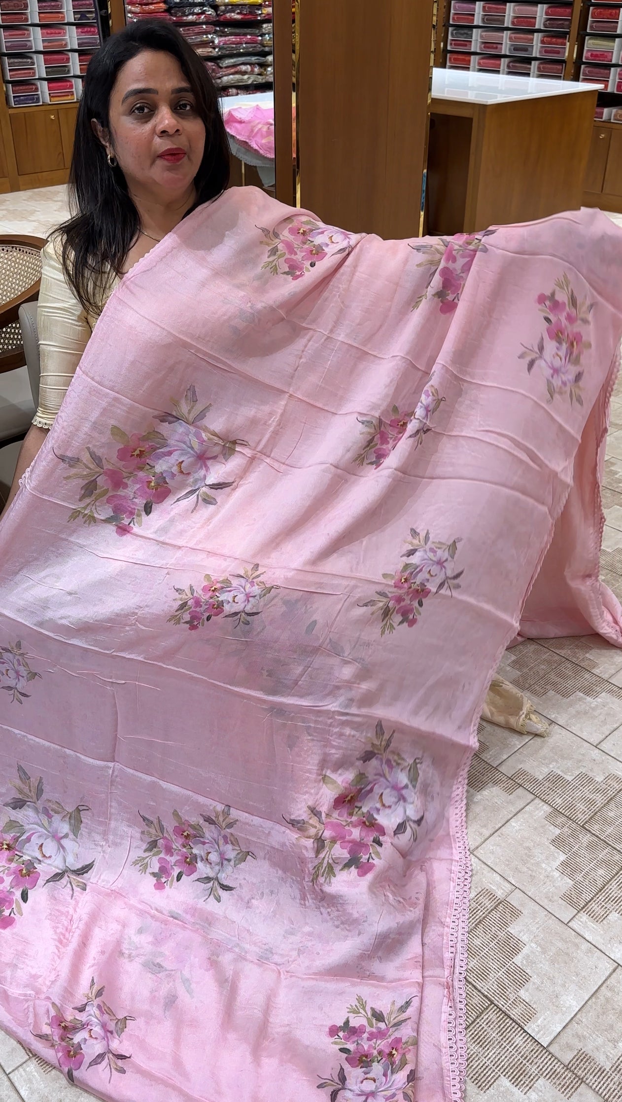 PLATINUM CHIFFON SAREES - IHA 26005