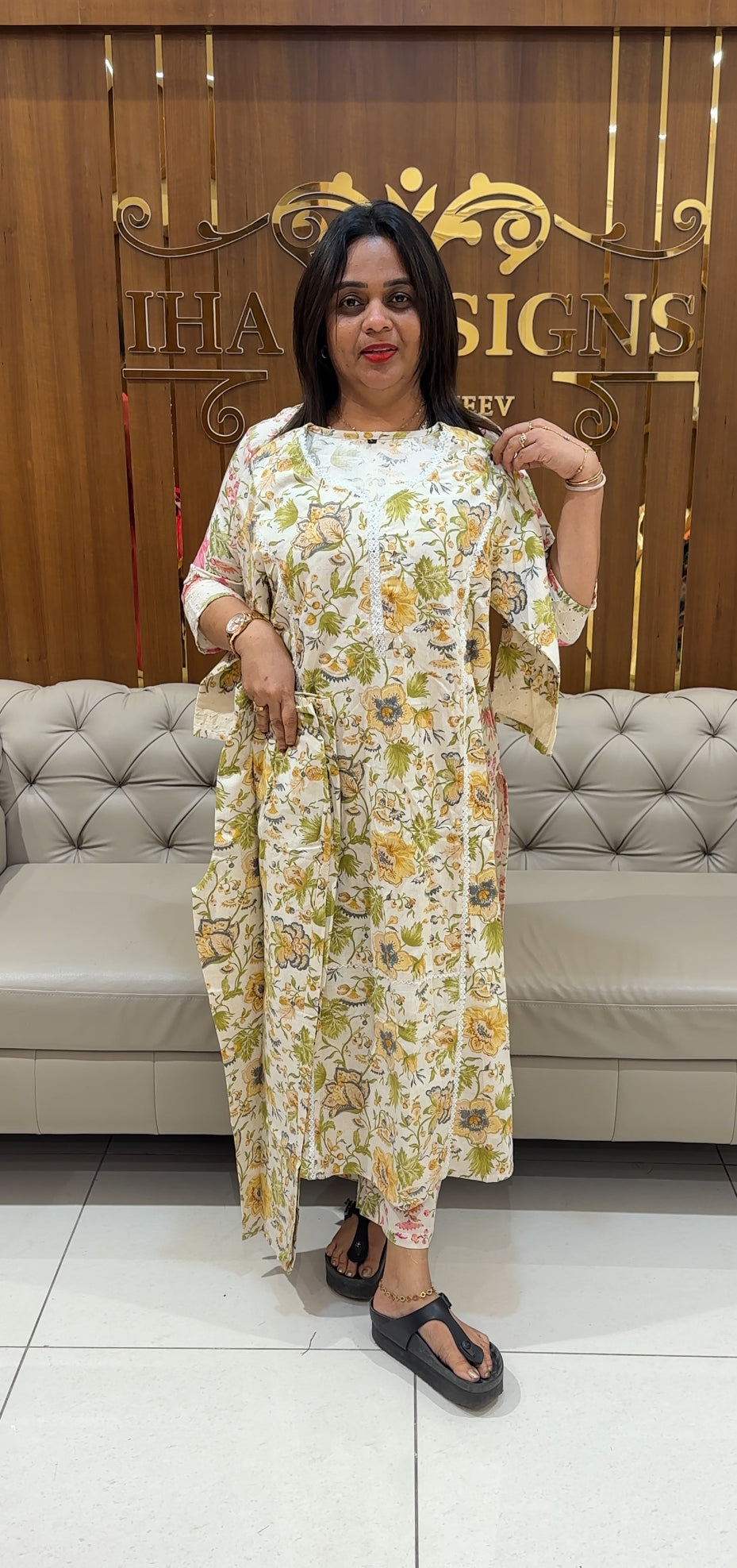 COTTON PRINTED TOP AND BOTTOM - IHA 24524