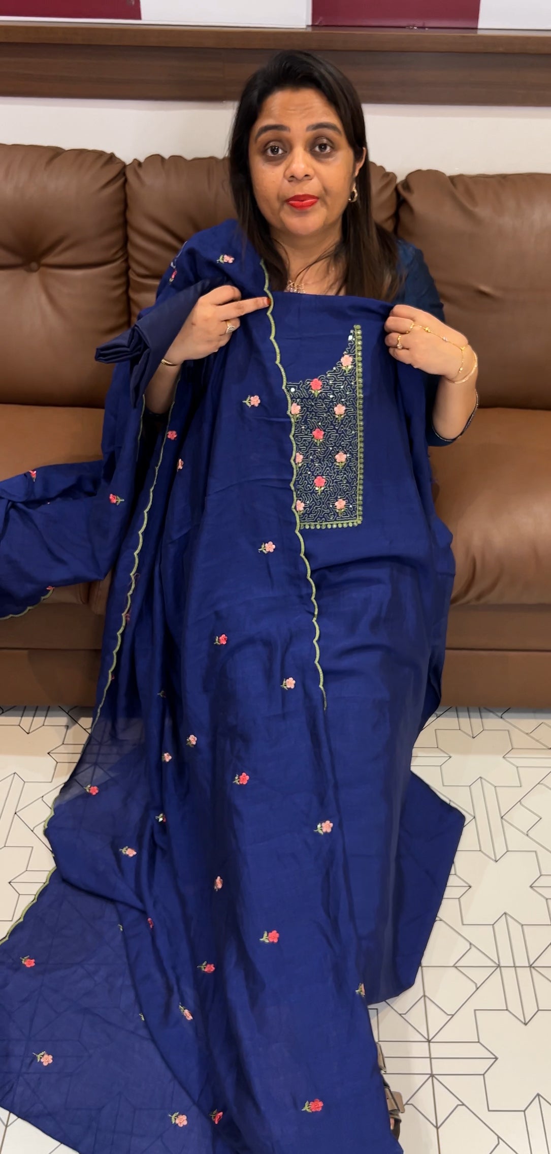 SEMI RAW SILK UNSTITCHED SALWAR SUITS - IHA 24570