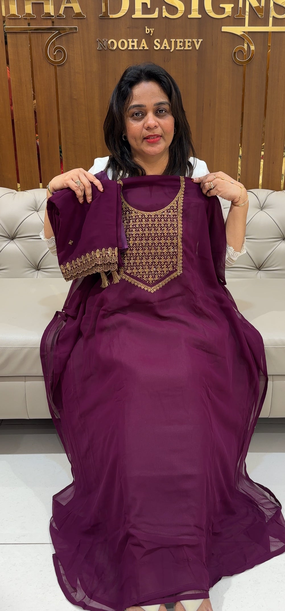 FAUX GEORGETTE UNSTITCHED SALWAR SUITS - IHA 24837