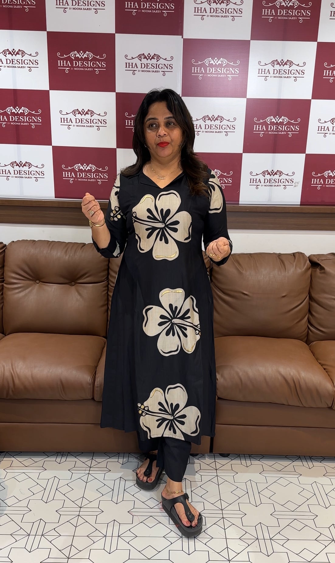 SEMI SILK CO-ORDS SETS - IHA 24730