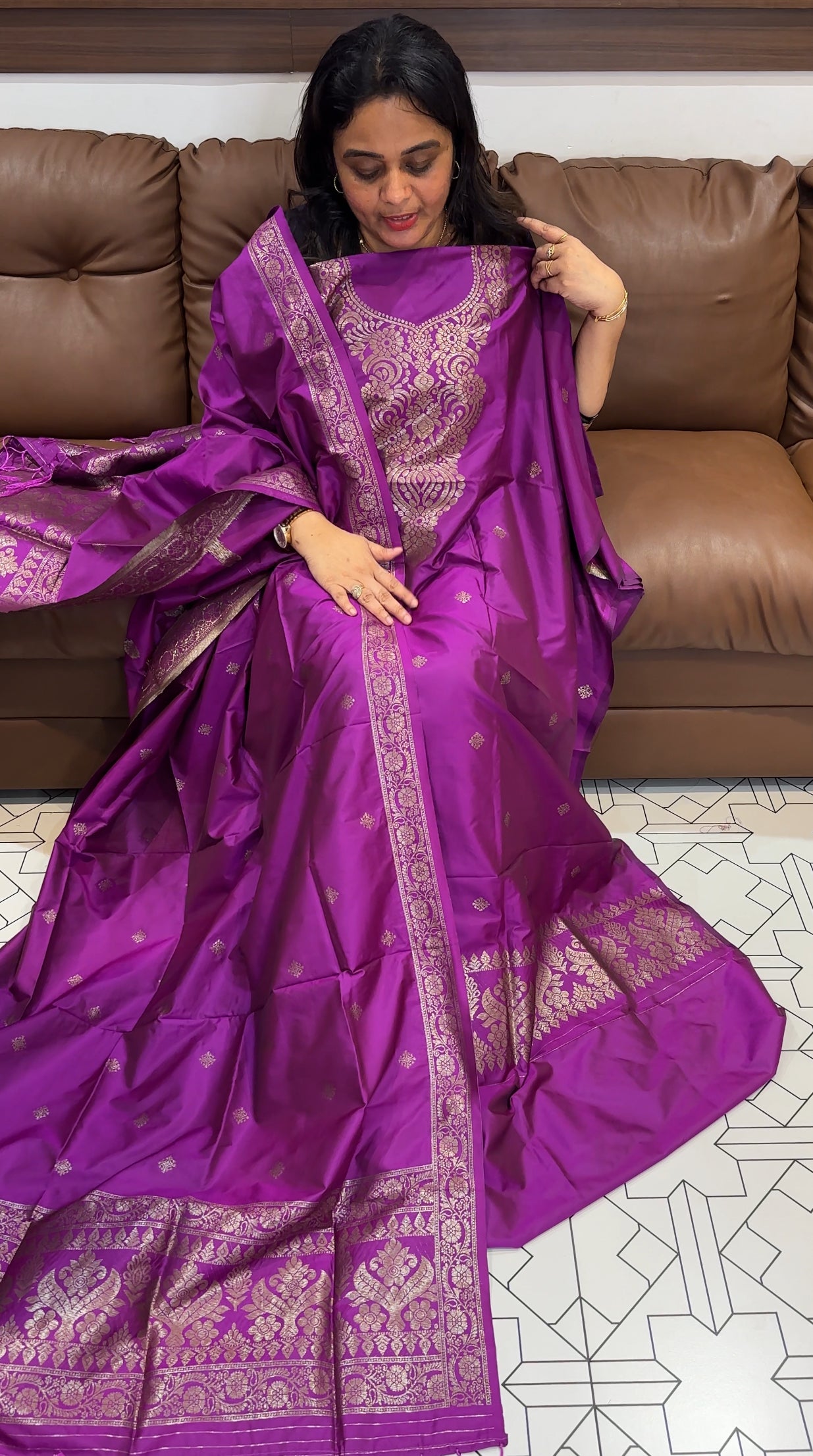 SEMI KATAN UNSTITCHED SALWAR SUITS - IHA 26597