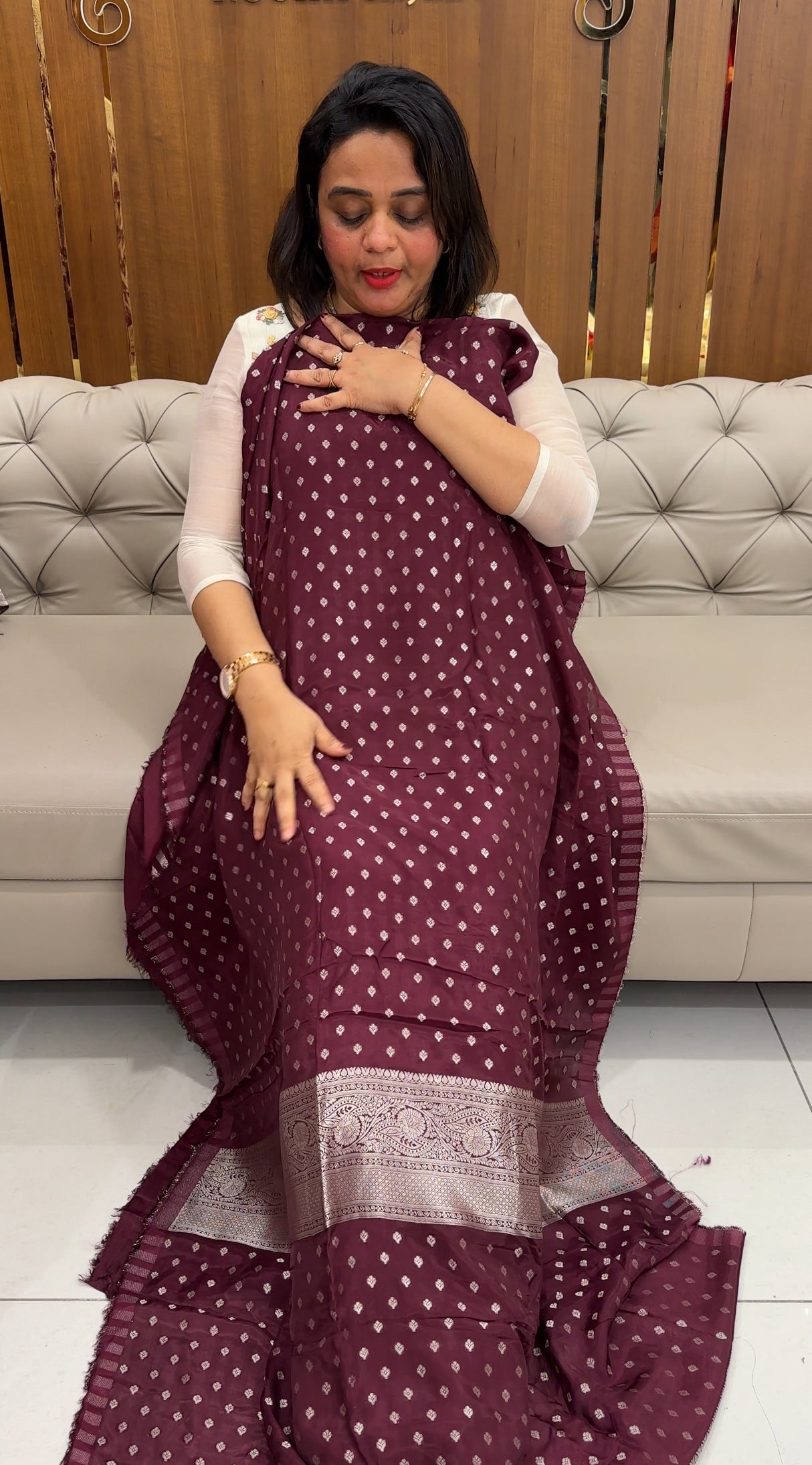 SILK BANARASI UNSTITCHED SALWAR SUITS - IHA 25920