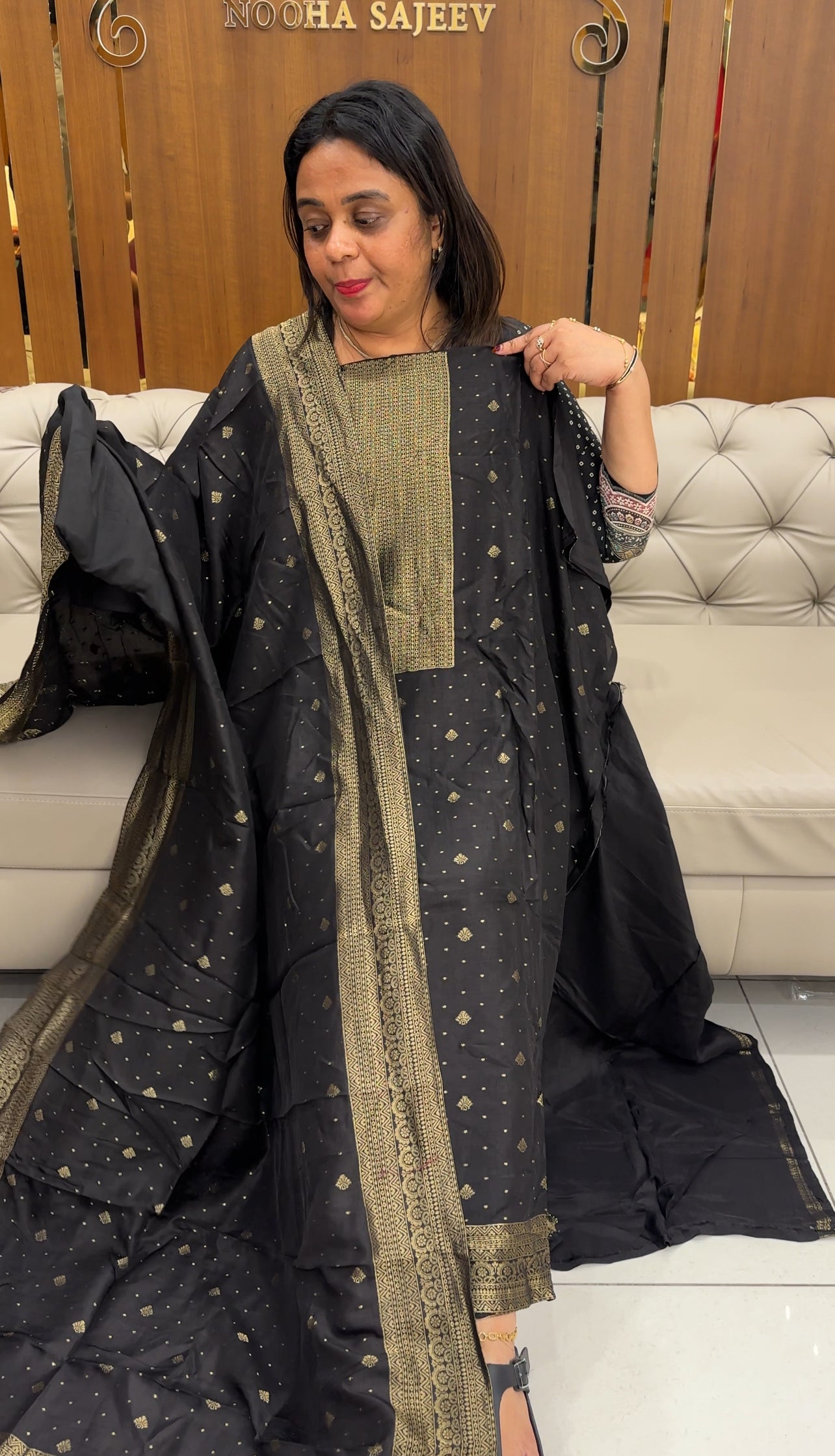 DOLA BANARASI UNSTITCHED SALWAR SUITS - IHA 25986