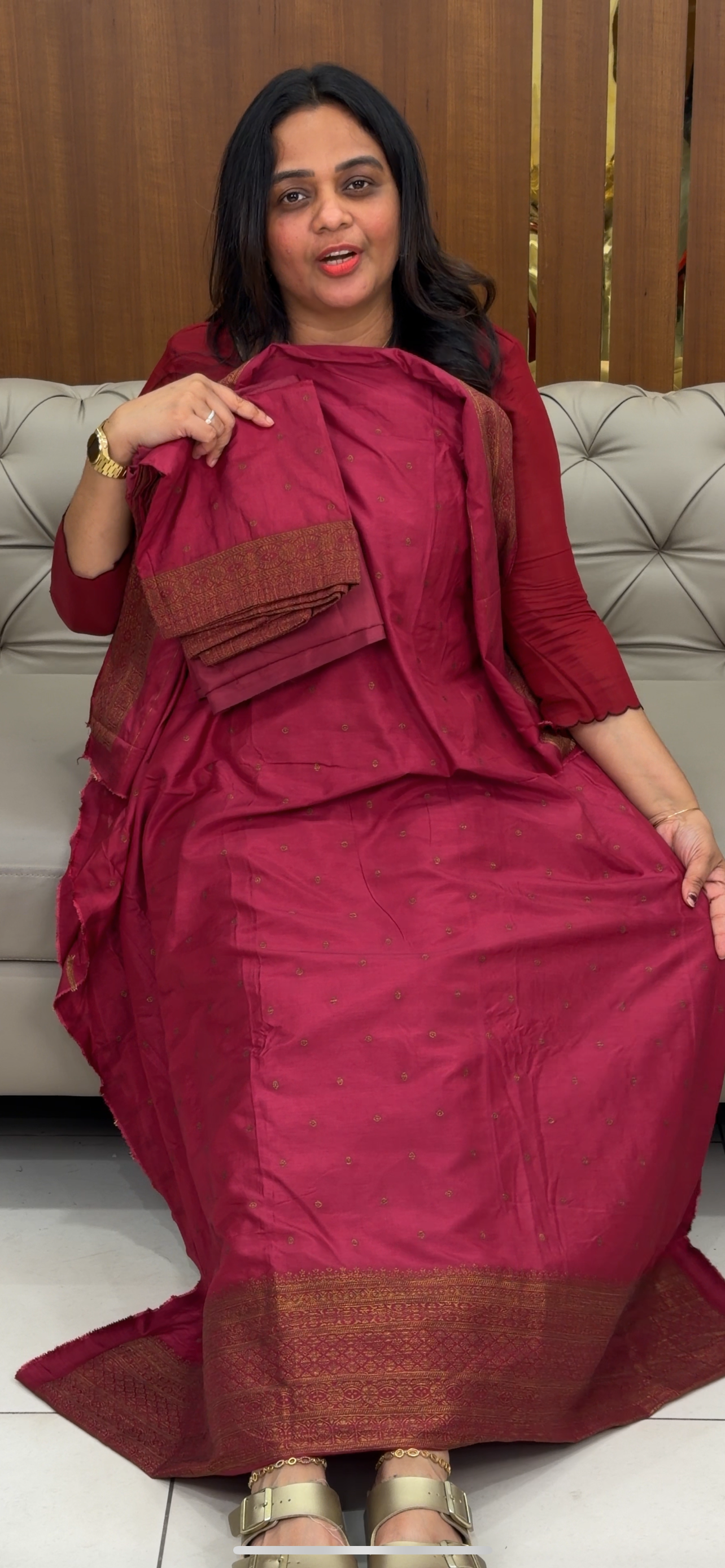 SEMI BANARASI UNSTITCHED SALWAR SUITS - IHA 29852