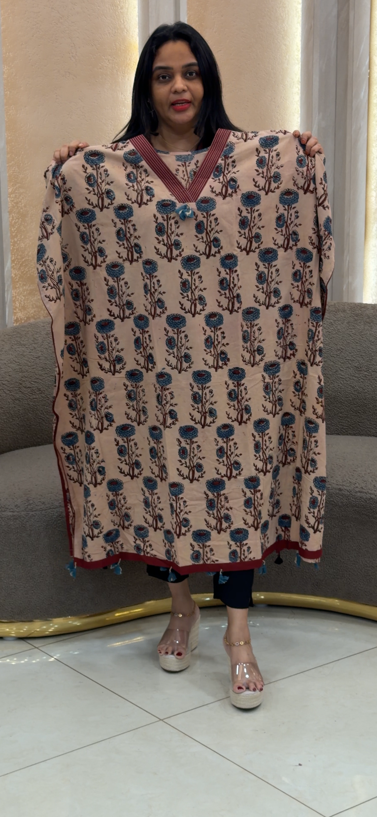 PRINTED KAFTAN TOPS - IHA 33375