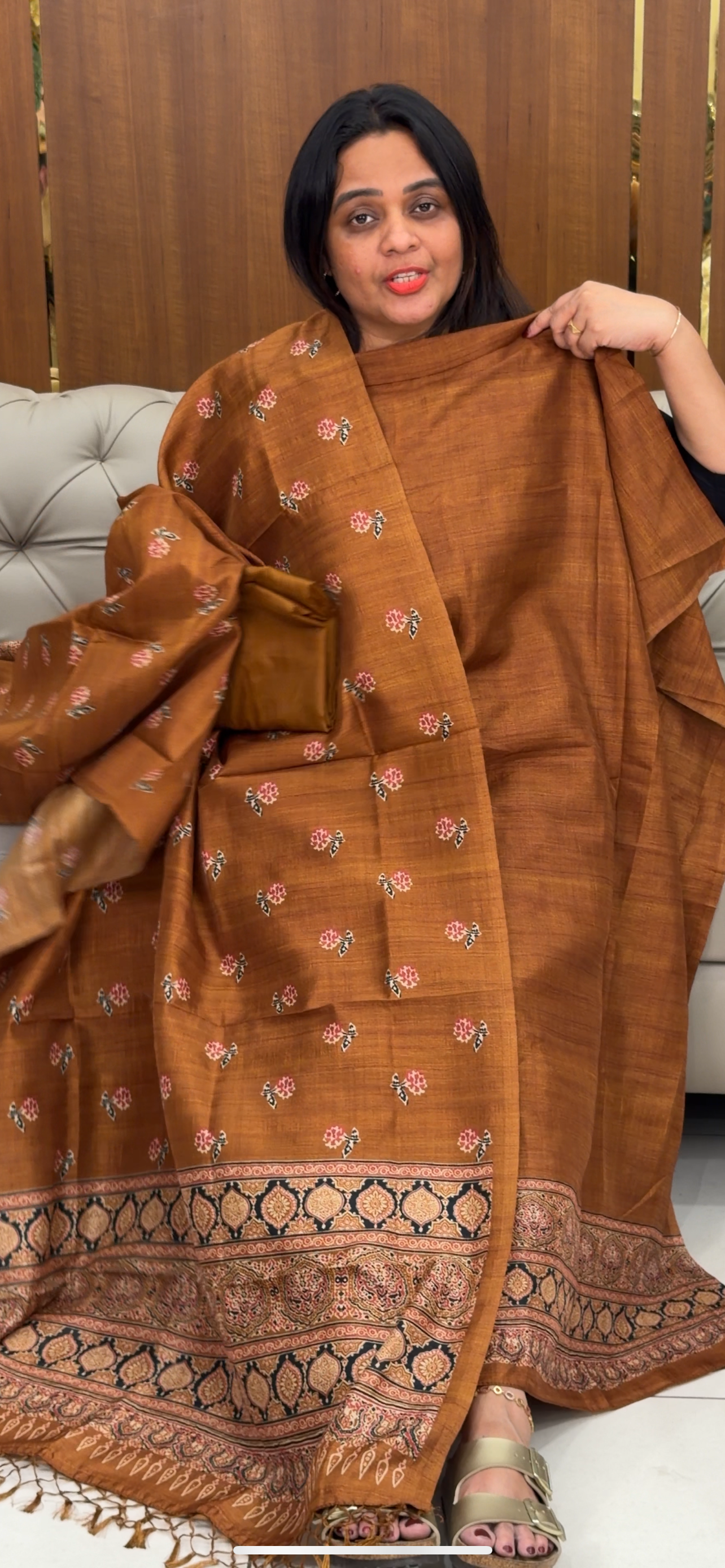 SEMI RAW SILK UNSTITCHED SALWAR SUITS - IHA 29795