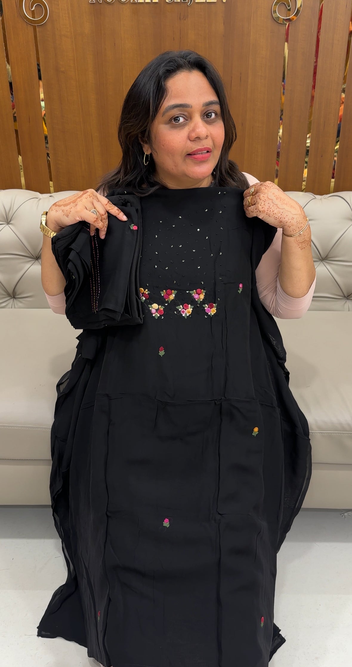 VISCOSE ORGANZA UNSTITCHED SLWAR SUITS - IHA 27585