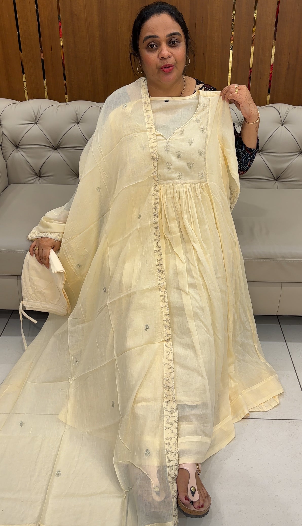 MUL COTTON TOP, BOTTOM AND DUPATTA - IHA 27635
