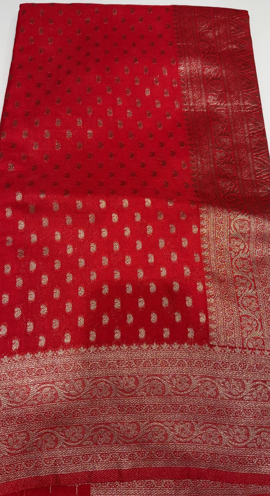 READY TO WEAR BANARASI SAREES - IHA 27670