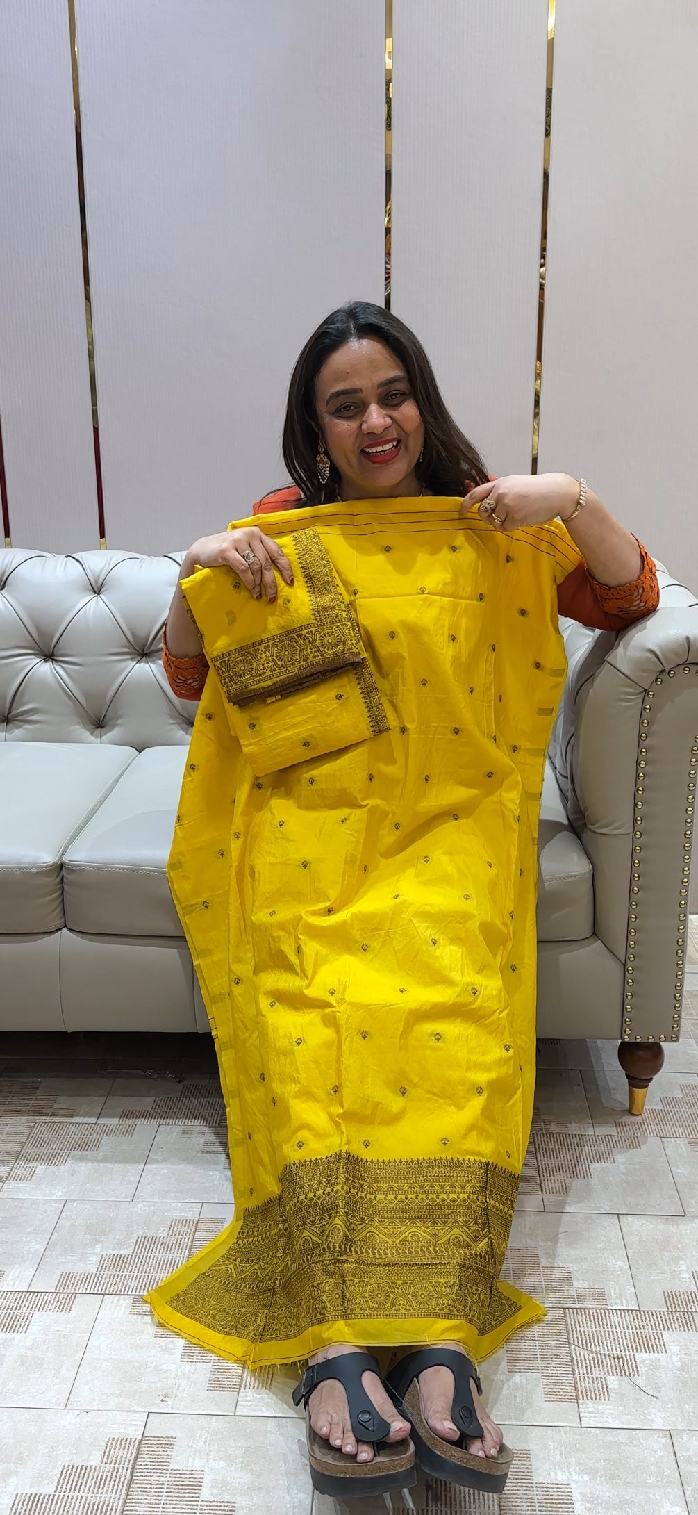 BUDGET BUY SEMI BANARASI UNSTITCHED SALWAR SUITS - IHA 22568