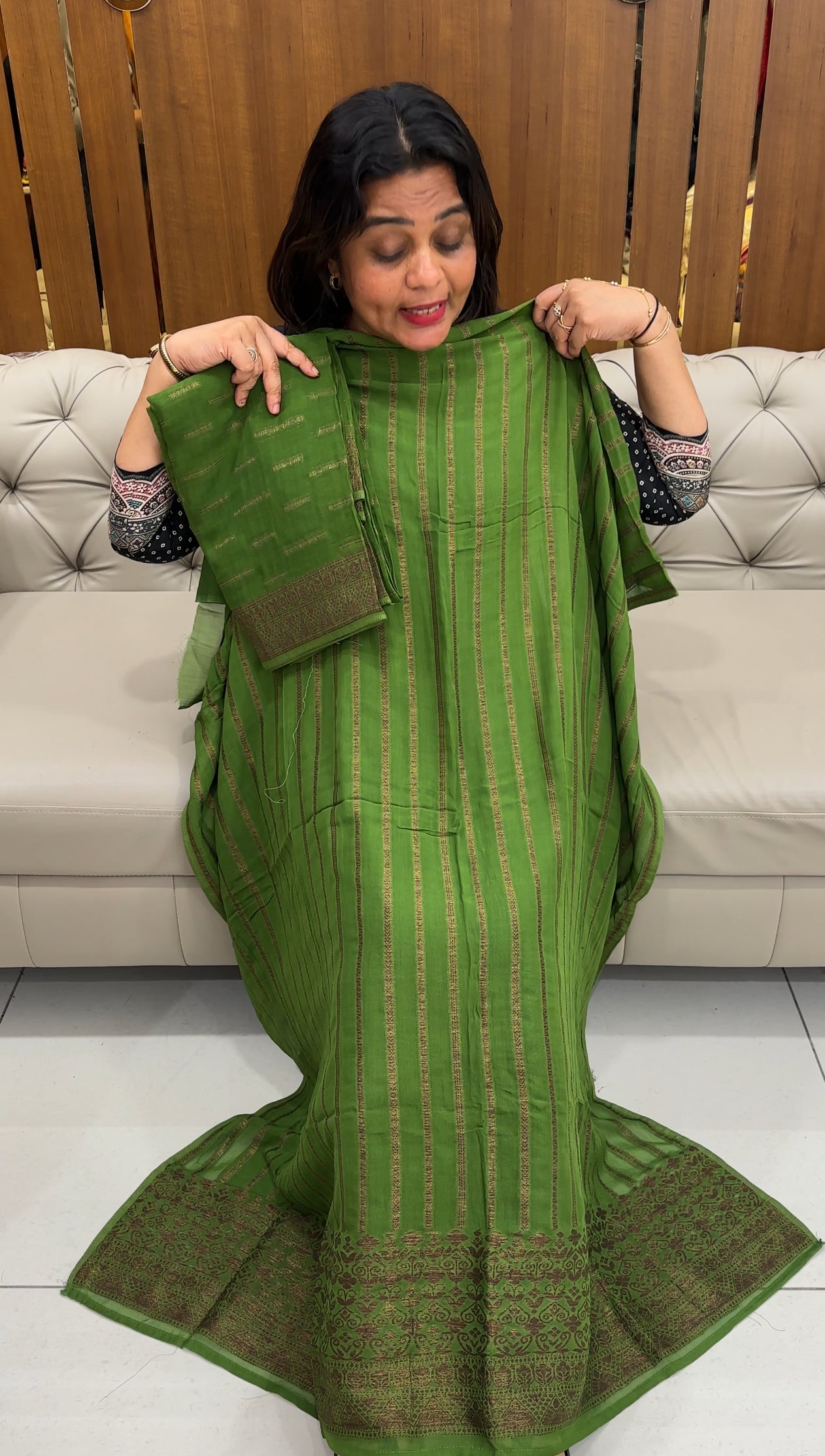 GEORGETTE BANARASI UNSTITCHED SALWAR SUITS - IHA 25973