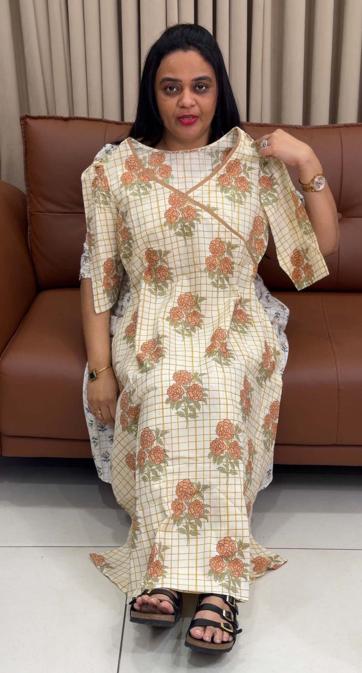 IHA'S IN-HOUSE COTTON PRINTED FROCKS - IHA 34767