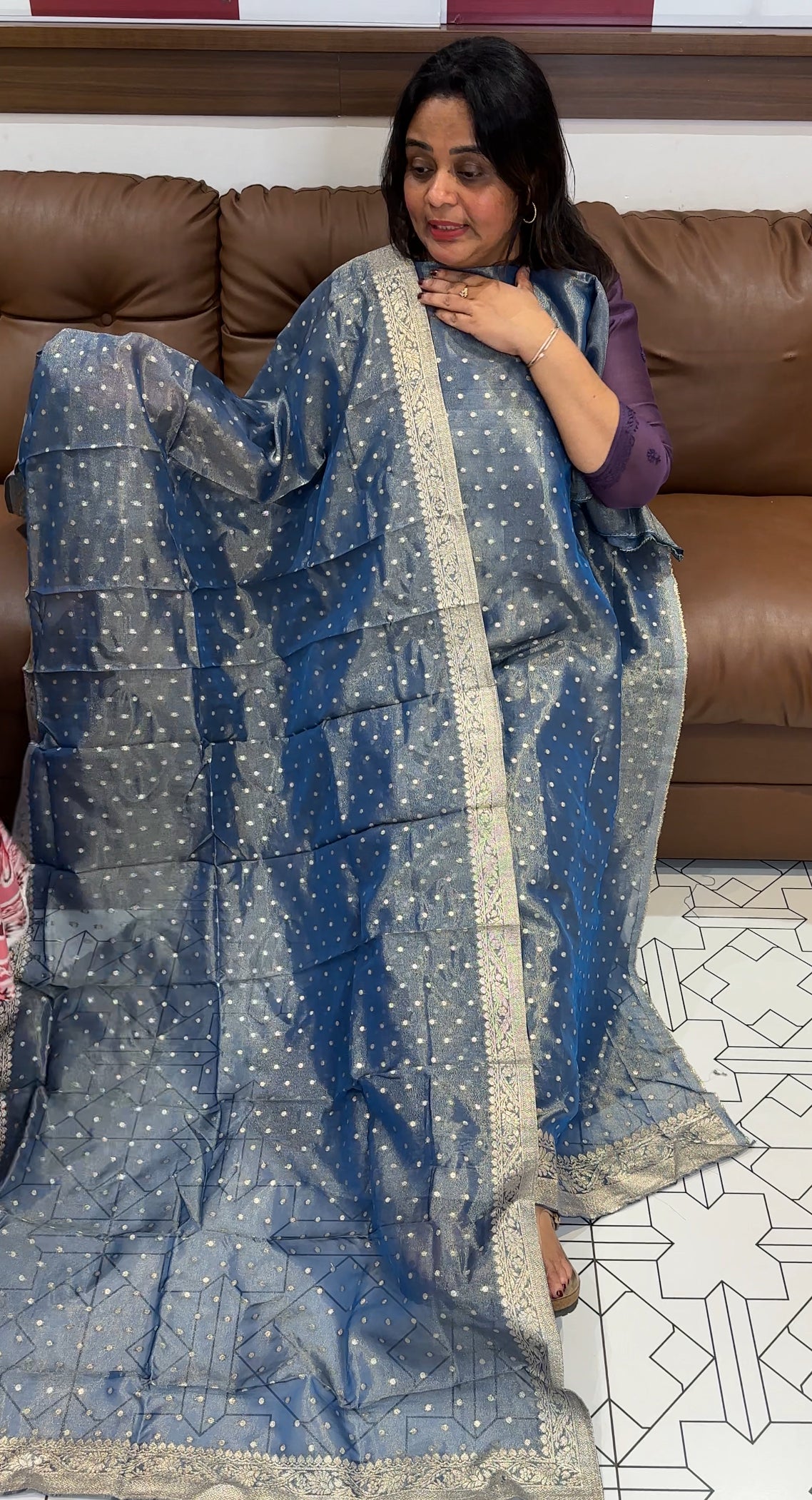 SEMI BANARASI UNSTITCHED SALWAR SUITS - IHA 27165