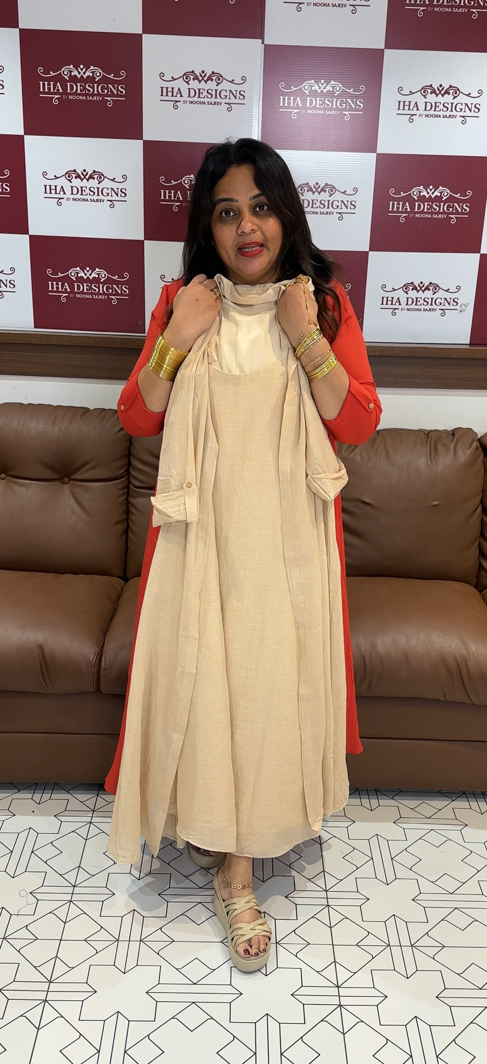 IHA'S IN-HOUSE INDO WESTERN ALINE TOP AND JACKETS - IHA 26143