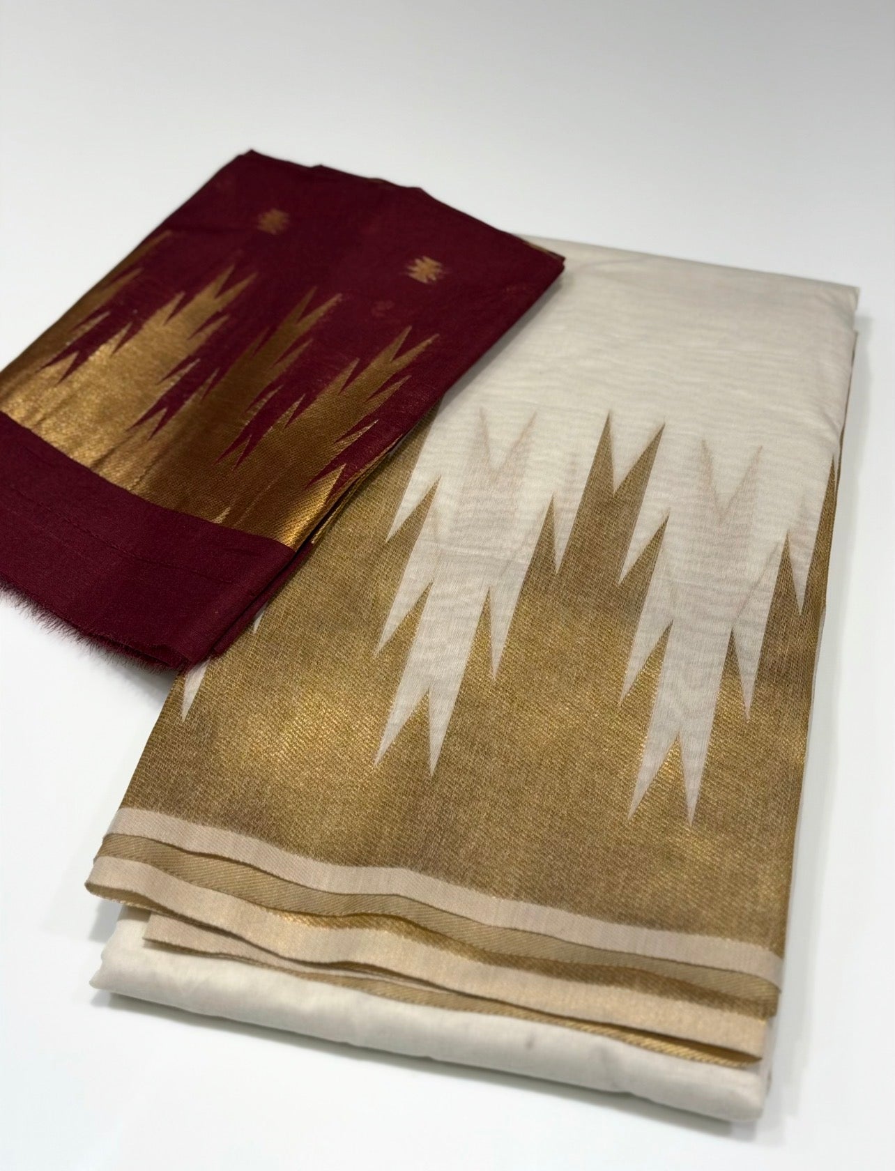 MALAI CHANDERI SAREES - IHA 33976