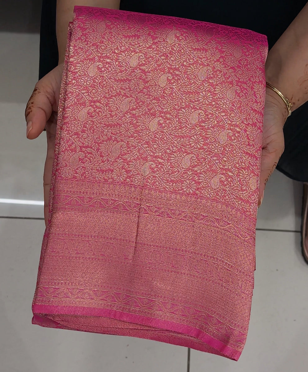SEMI BROCADE SAREES - IHA 27440