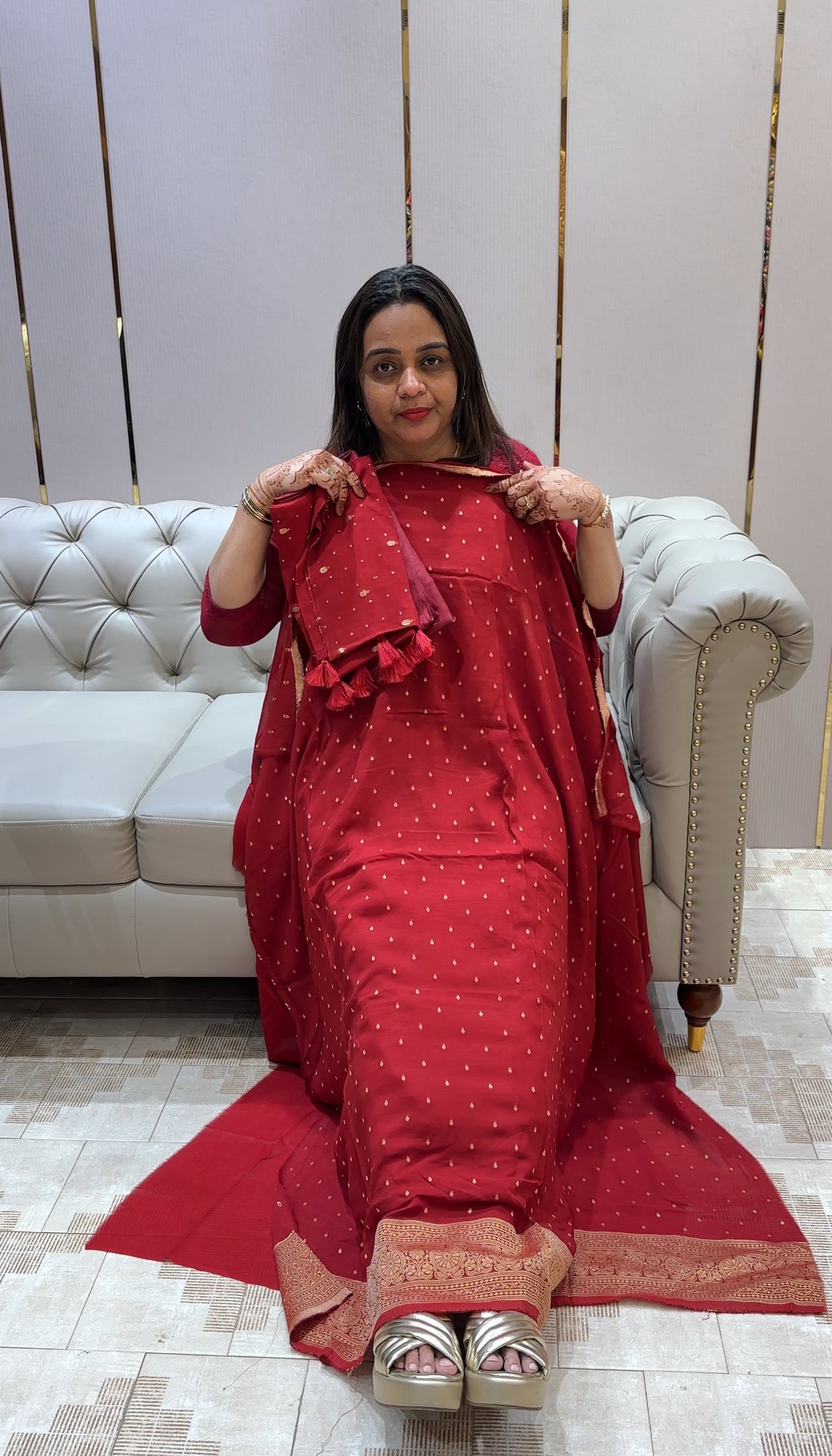 BANARASI UNSTITCHED SALWAR SUITS - IHA 21955