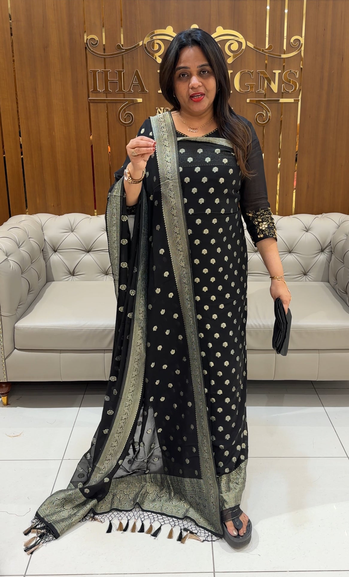 VISCOSE BANARASI UNSTITCHED SALWAR SUITS - IHA 24540