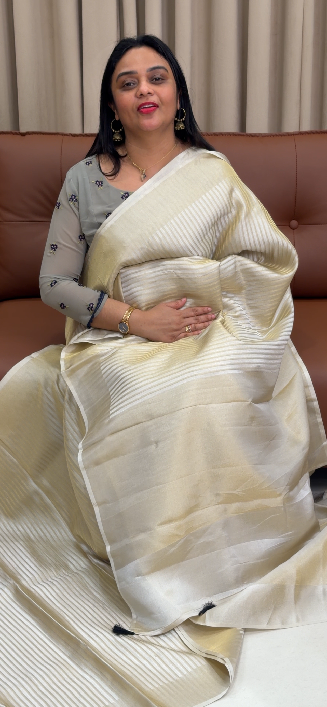 BANARASI TISSSUE SAREES - IHA 33998