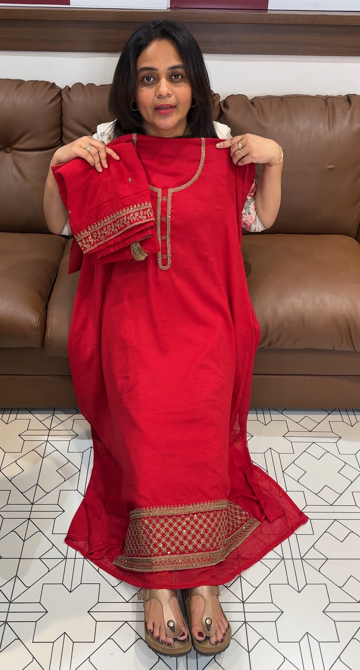 SEMI RAW SILK UNSTITCHED SALWAR SUITS - IHA 26311