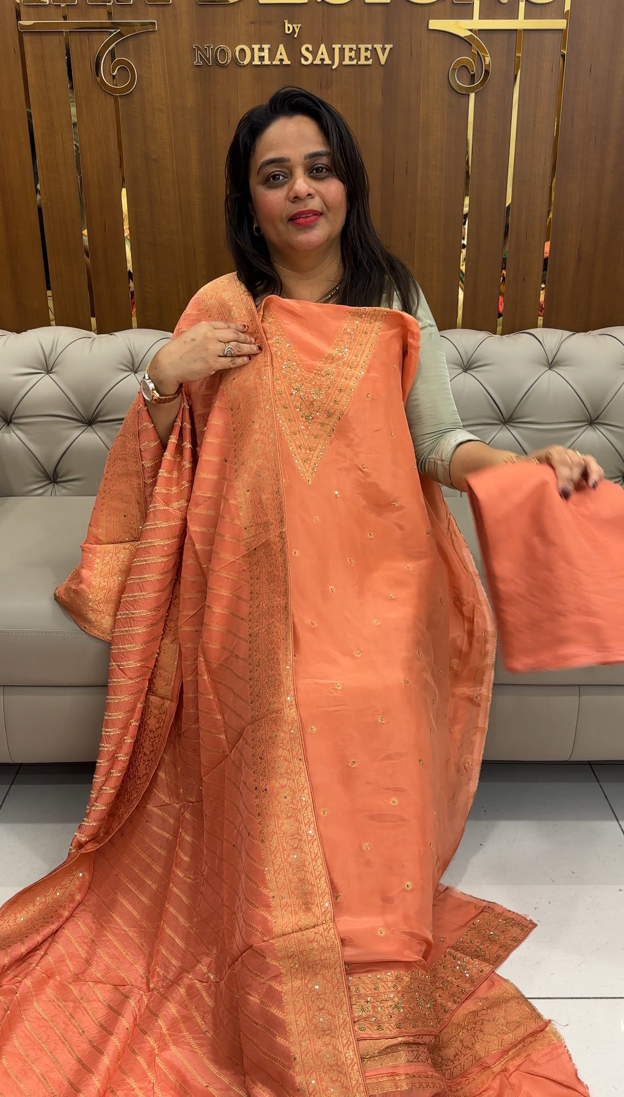 VISCOSE CRAPE UNSTITCHED SALWAR SUITS - IHA 25756
