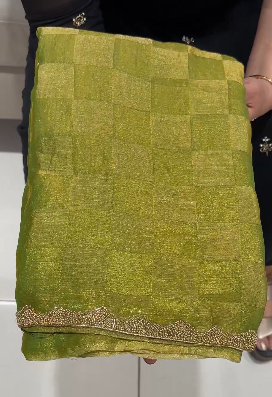 HAND WORKED GEORGETTE SAREES - IHA 24349