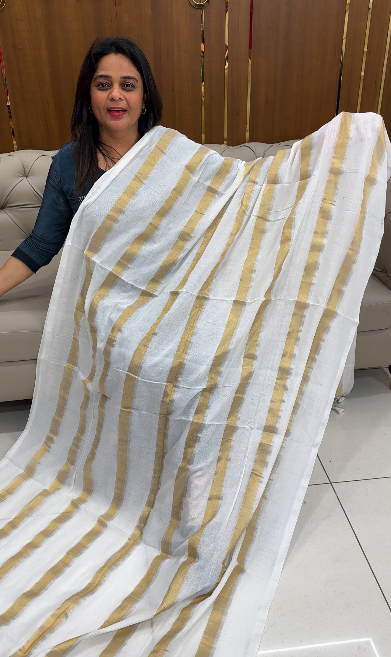 MUL COTTON ONAM SAREES - IHA 25965