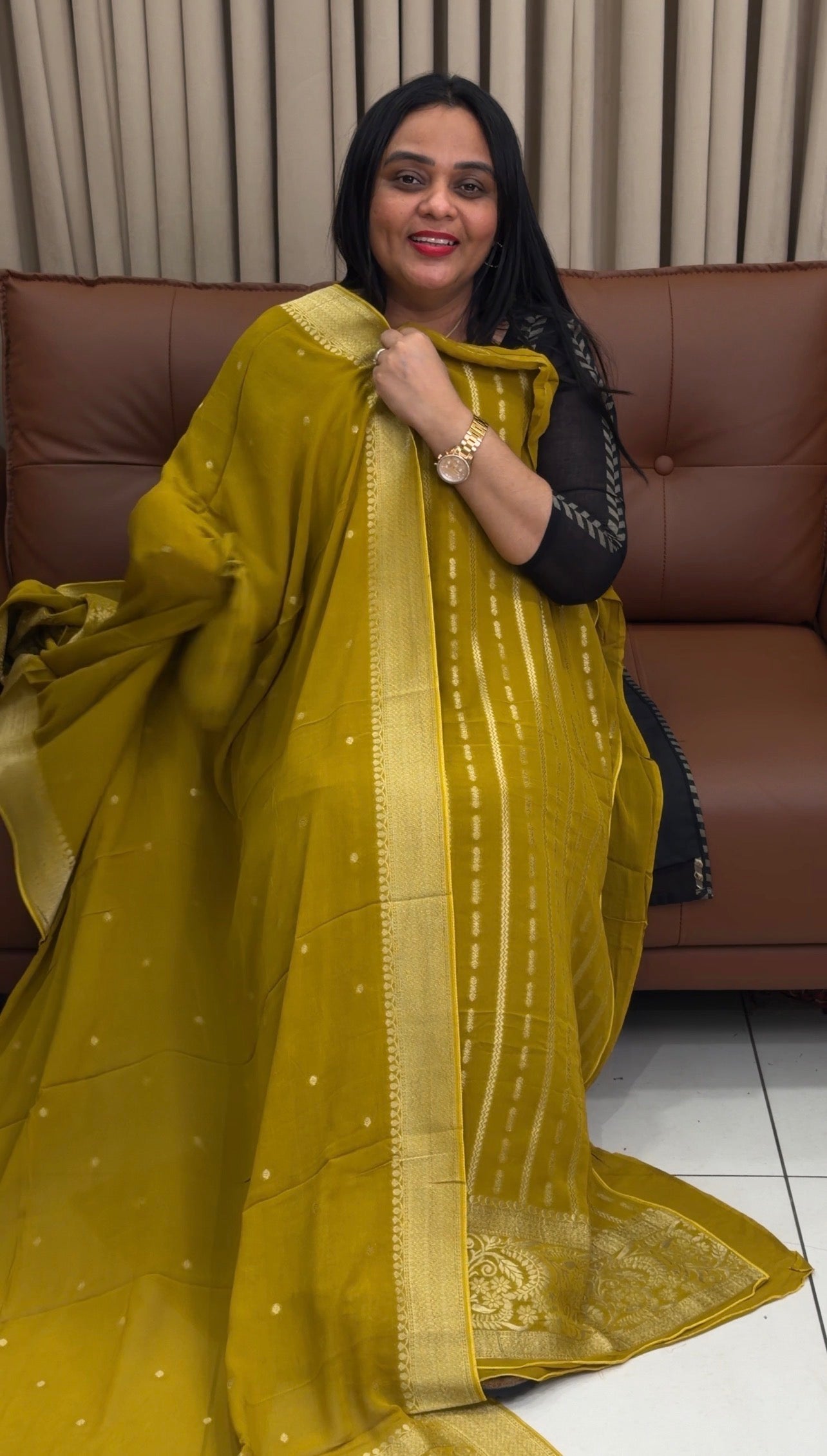 GEORGETTE BANARASI UNSTITCHED SALWAR SUITS - IHA 34693