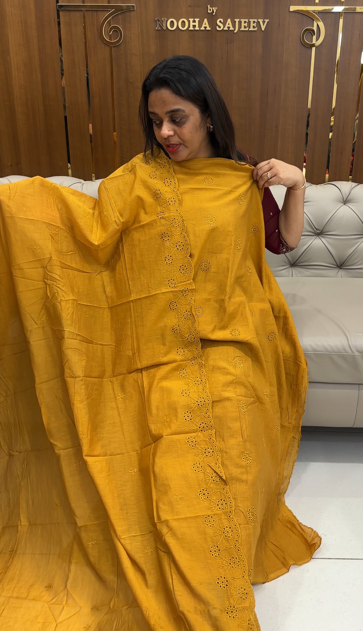 MALAI CHANDERI UNSTITCHED SALWAR SUITS - IHA 25237