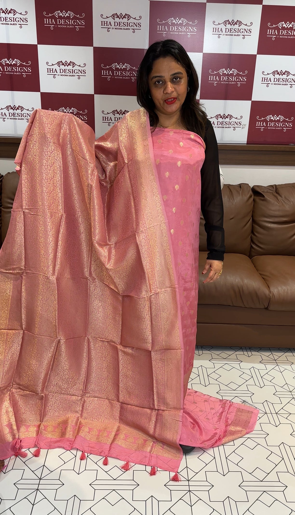 SILK BANARASI UNSTITCHED SALWAR SUITS - IHA 24742