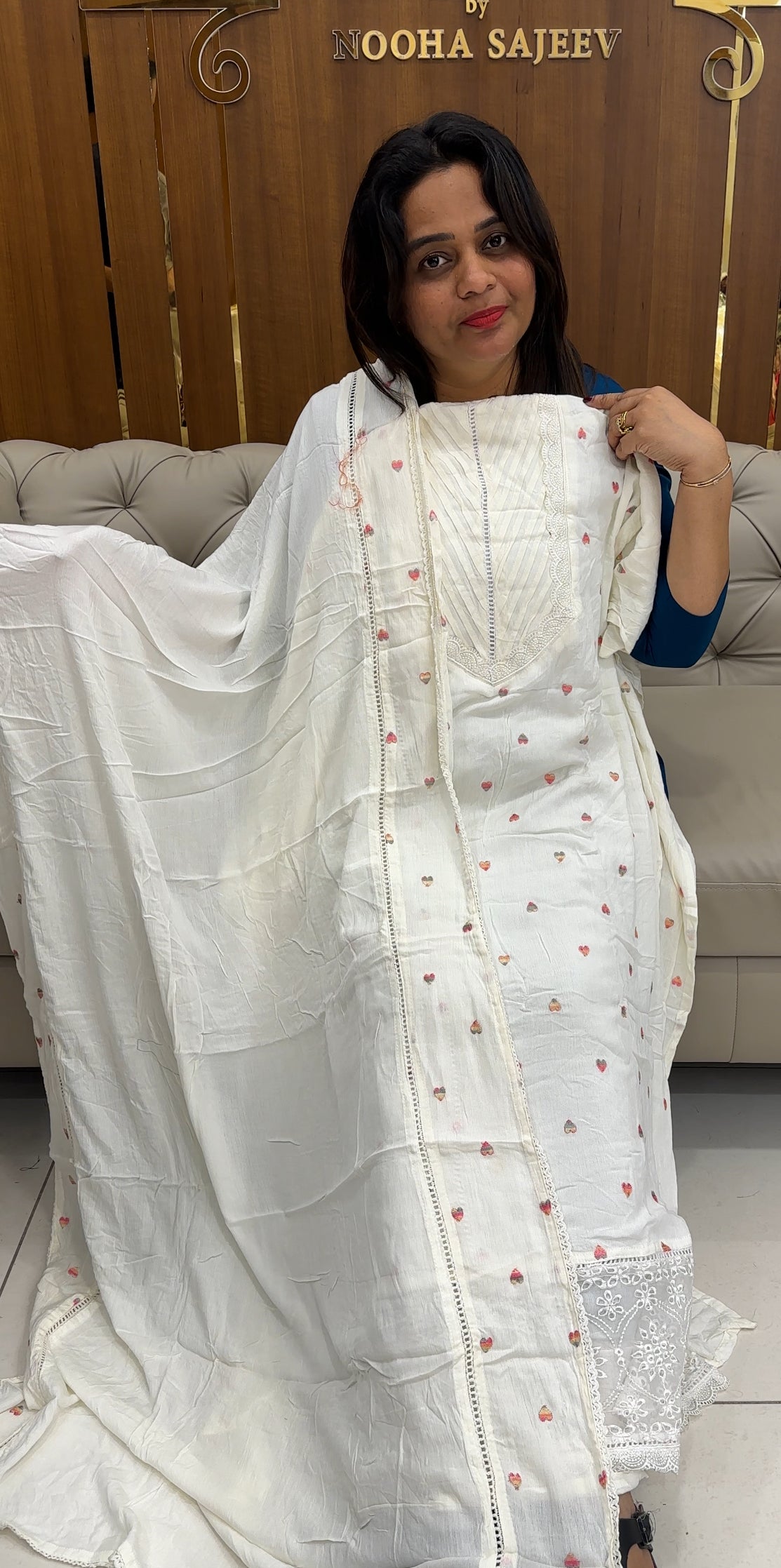 WRINKLE RAYON UNSTITCHED SALWAR SUITS - IHA 25678