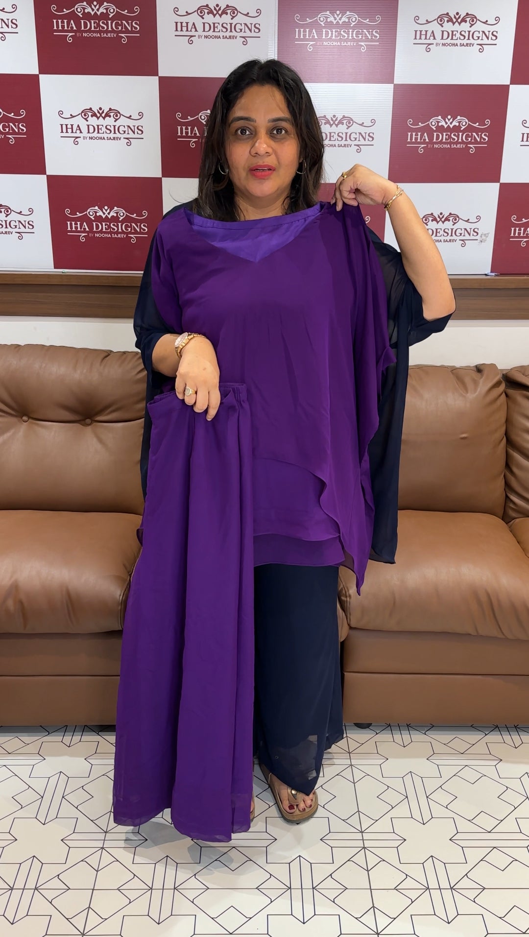 IHA'S IN-HOUSE DESIGNER SHORT KAFTAN - IHA 27130