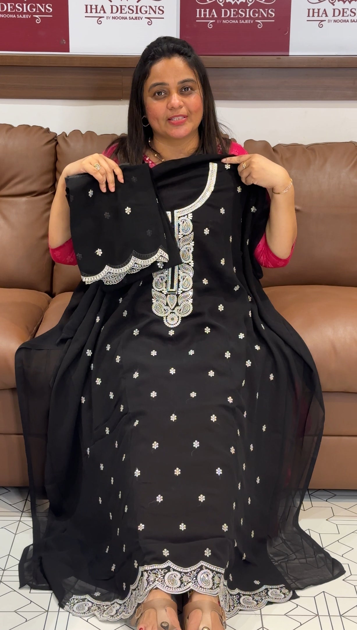 FAUX GEORGETTE UNSTITCHED SALWAR SUITS - IHA 27236