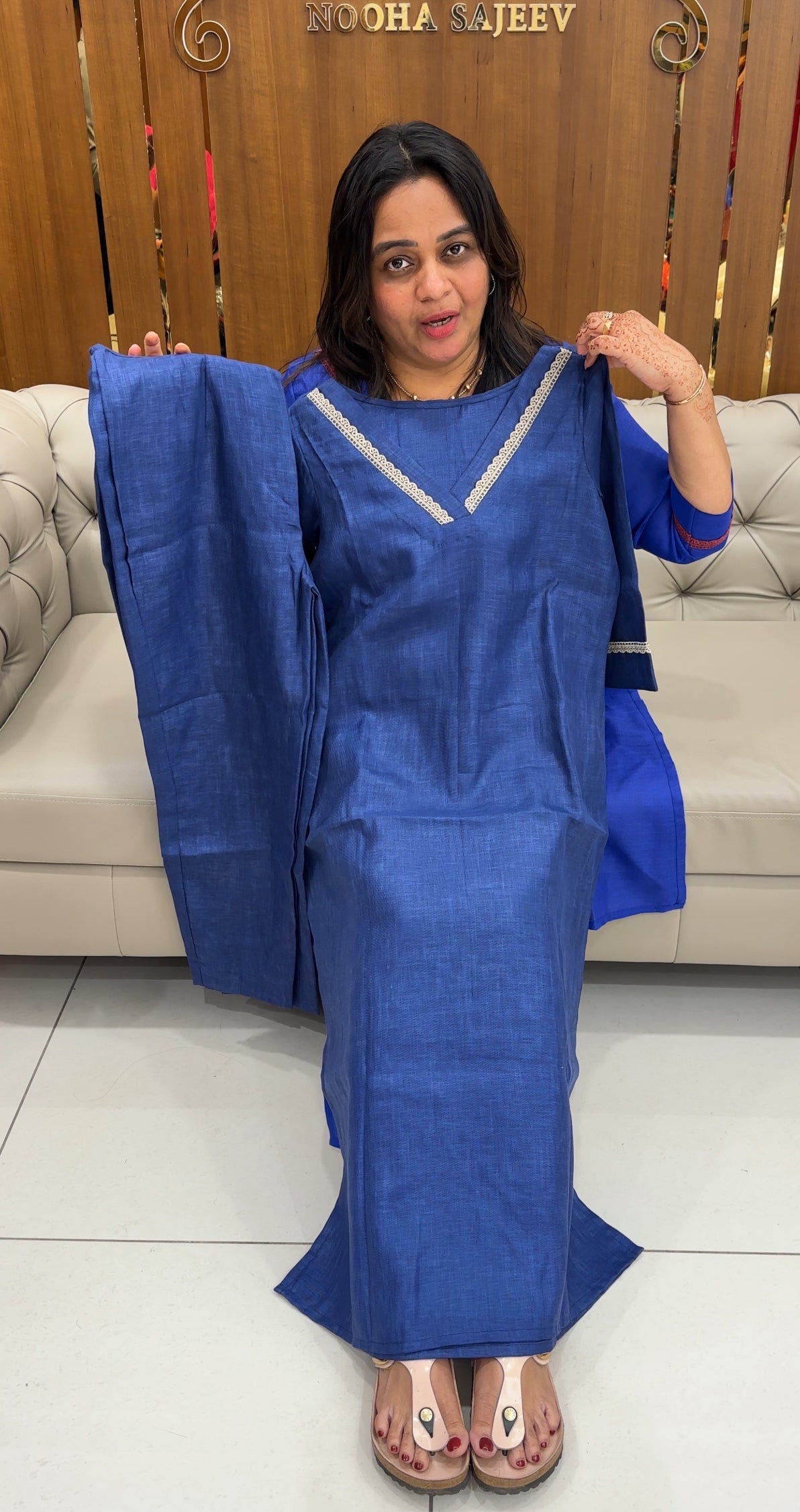 IHA'S IN-HOUSE LINEN CO-ORDS SETS - IHA 27413