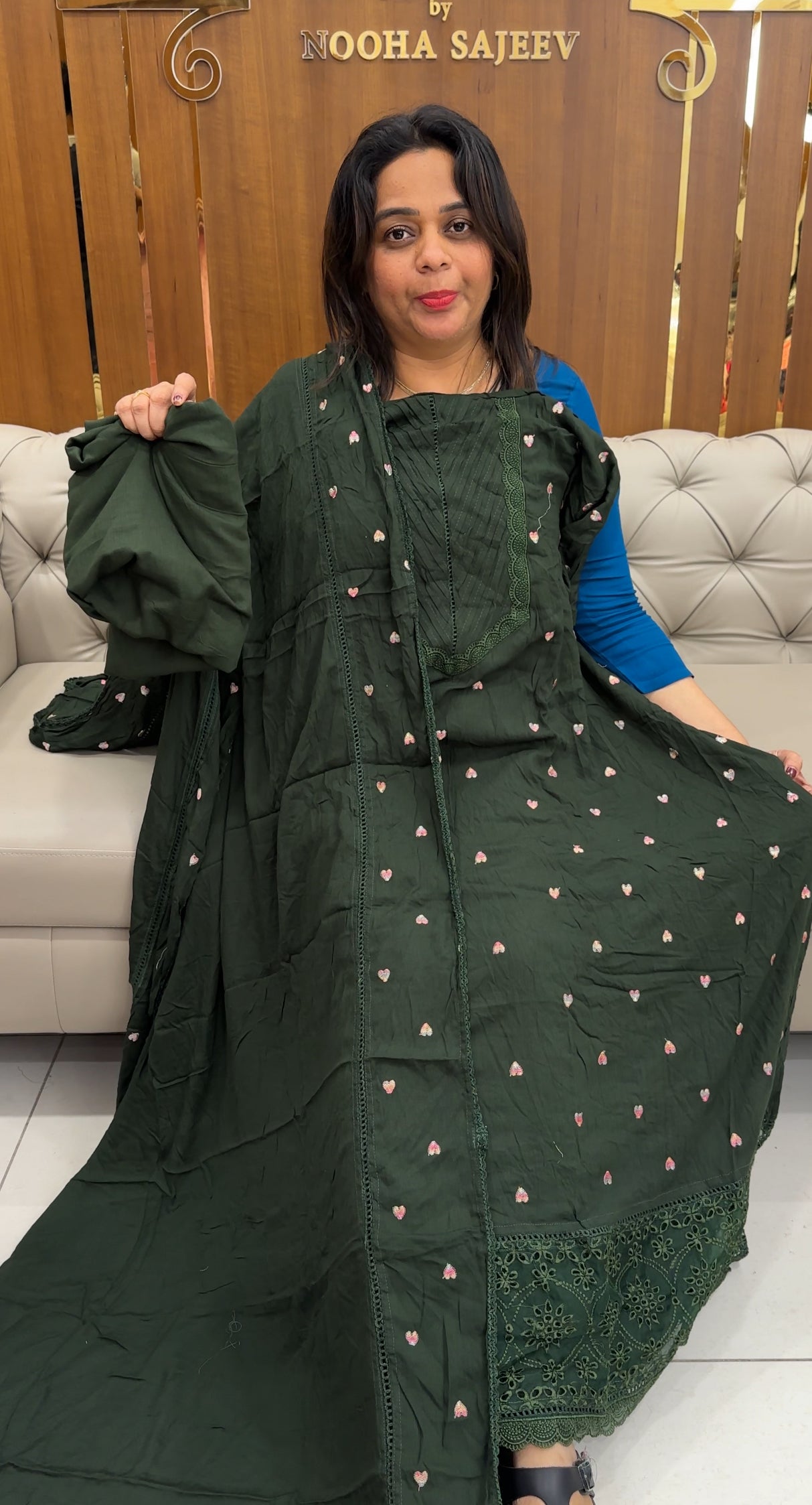WRINKLE RAYON UNSTITCHED SALWAR SUITS - IHA 25678