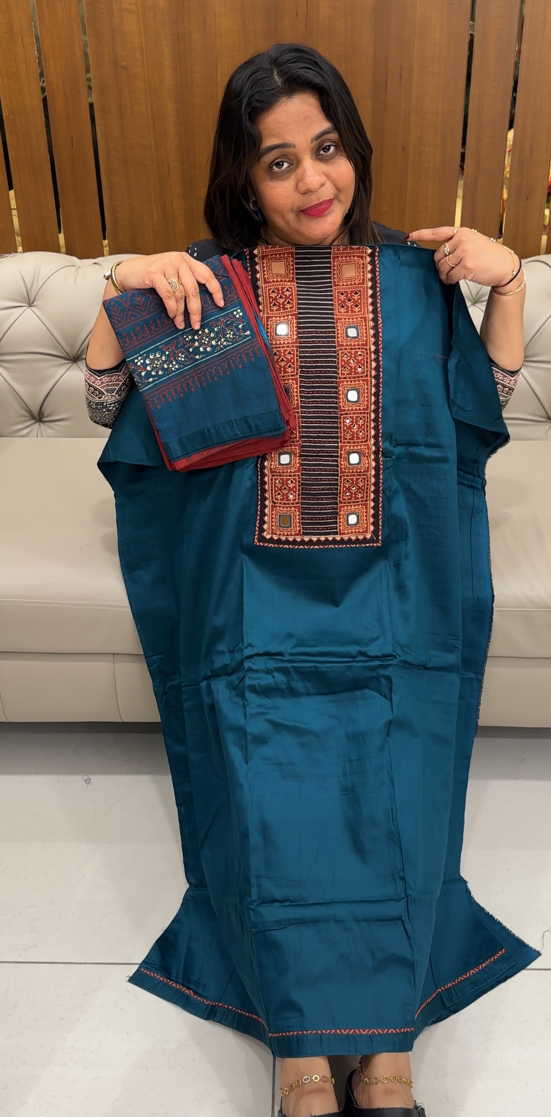 COTTON UNSTITCHED SALWAR SUITS - IHA 25989