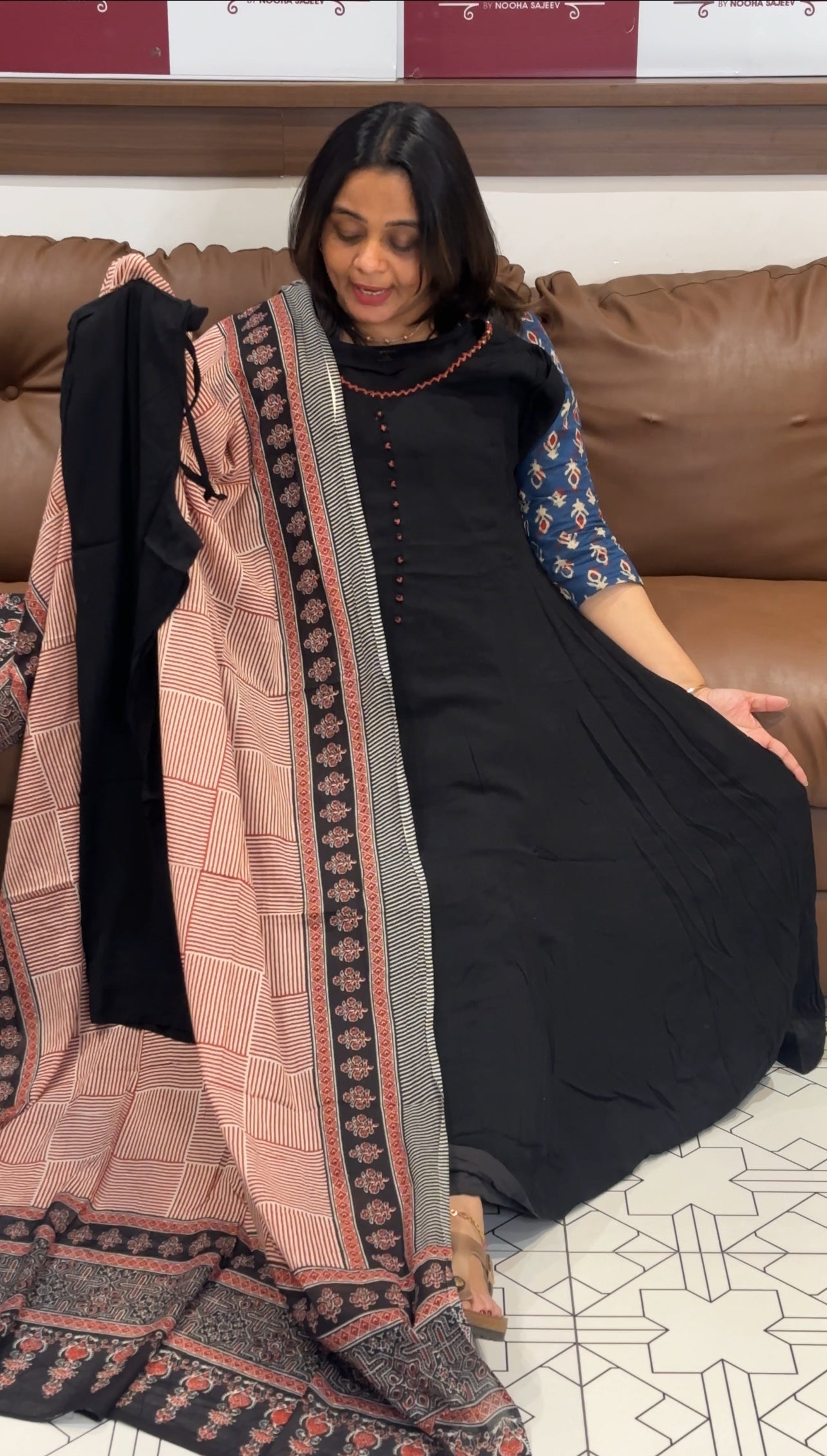 COTTON TOP, BOTTOM AND DUPATTA - IHA 27313