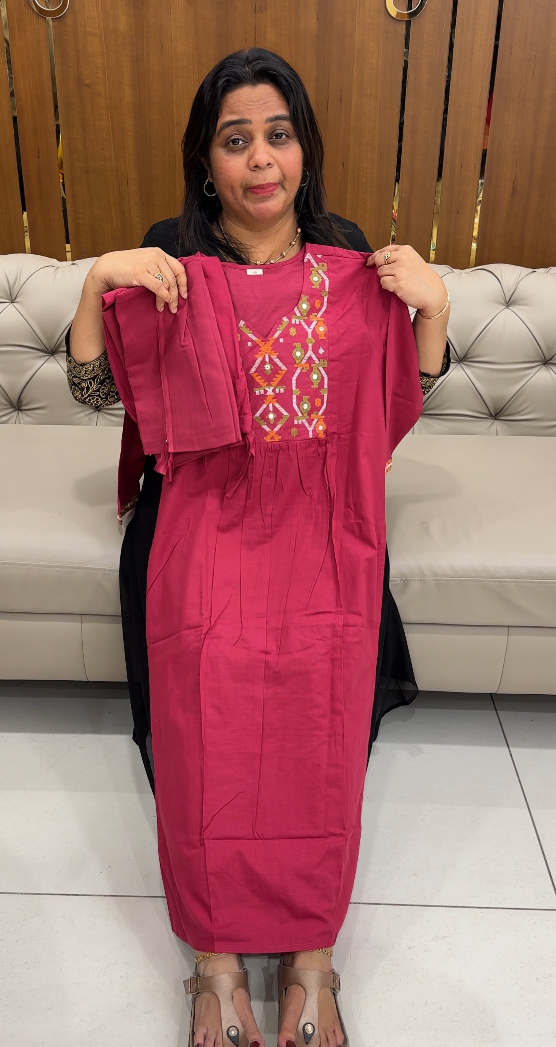 COTTON TOP, BOTTOM AND DUPATTA - IHA 27105