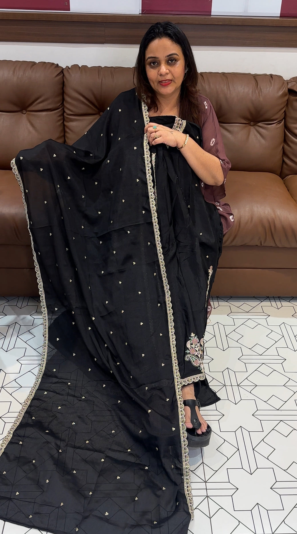 PLATINUM CHIFFON SEMI STITCHED SALWAR SUITS - IHA 22237