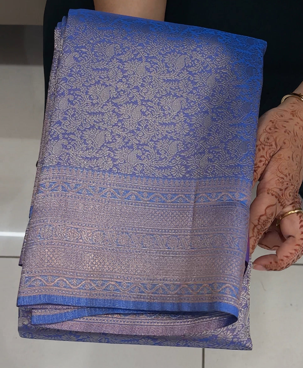 SEMI BROCADE SAREES - IHA 27440