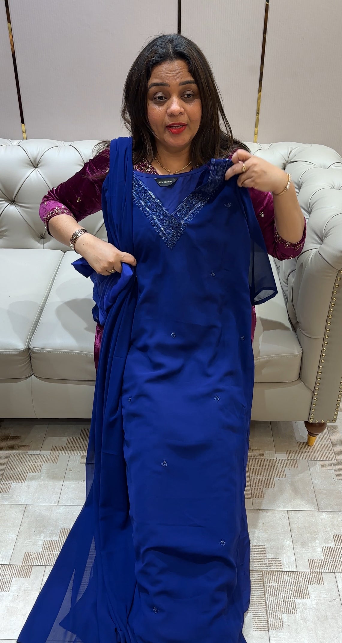 IHA'S IN-HOUSE TOP, BOTTOM AND DUPATTA - IHA 21391