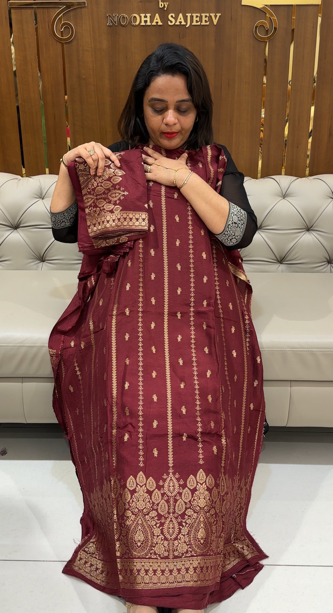 BANARASI UNSTITCHED SALWAR SUITS - IHA 24957