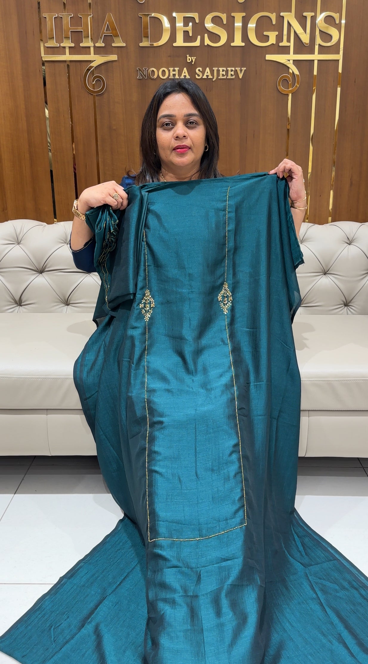 SEMI RAW SILK UNSTITCHED SALWAR SUITS - IHA 24422