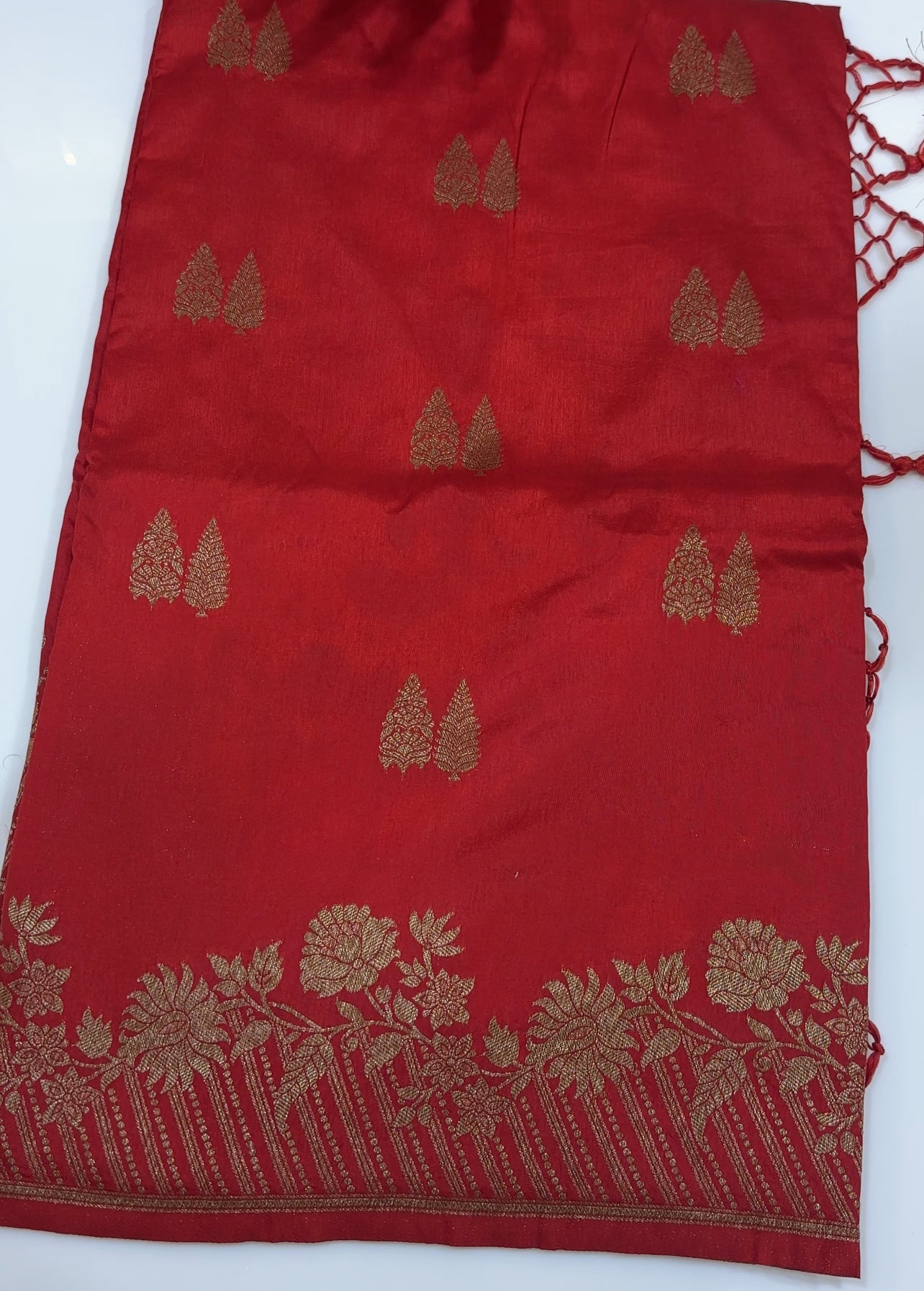 SEMI RAW MANGO SILK SAREES - IHA 21572