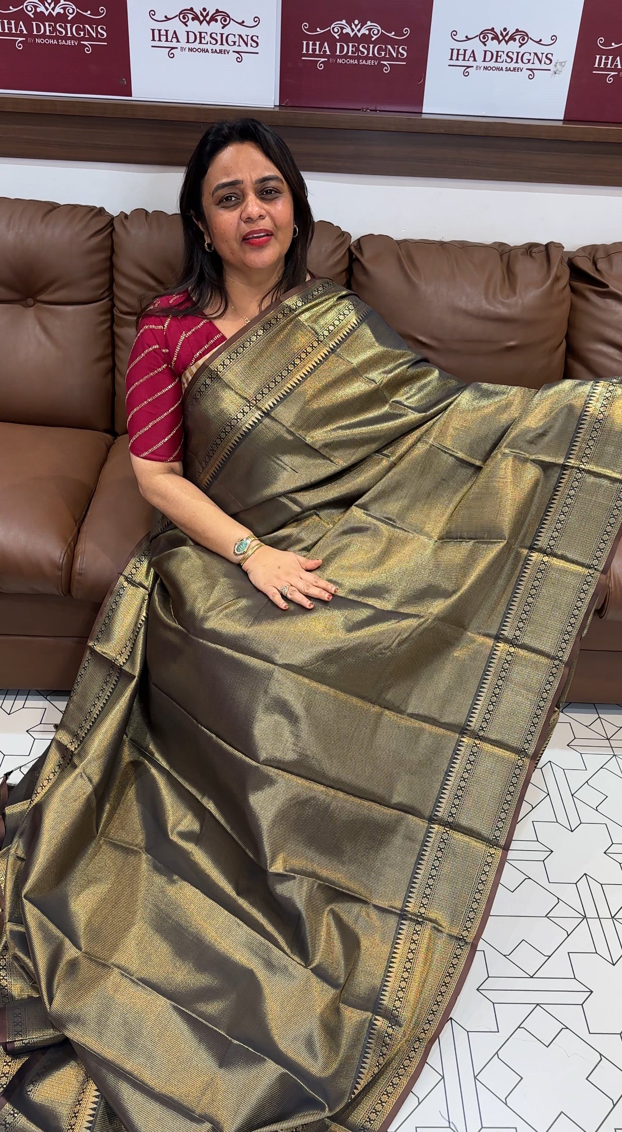 SEMI BROCADE SAREES - IHA 24662
